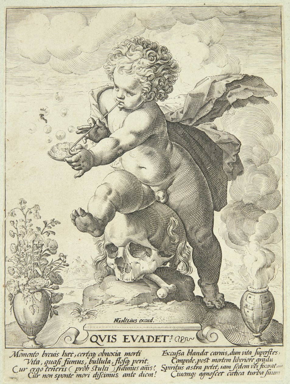 Alegoria da Transiência da Vida ("Quis Evadet?") de Hendrick Goltzius