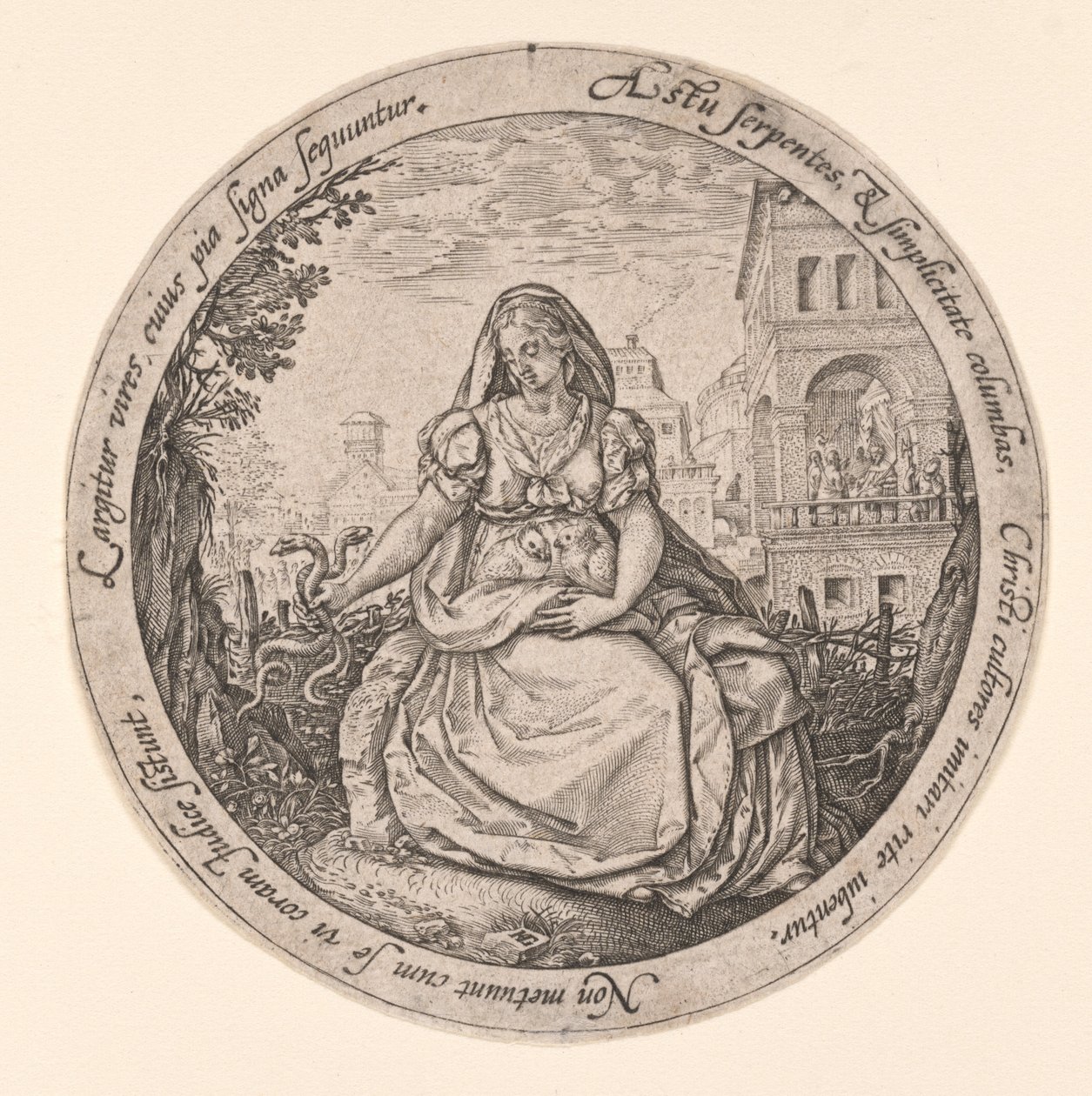 Alegoria da prudência de Hendrick Goltzius