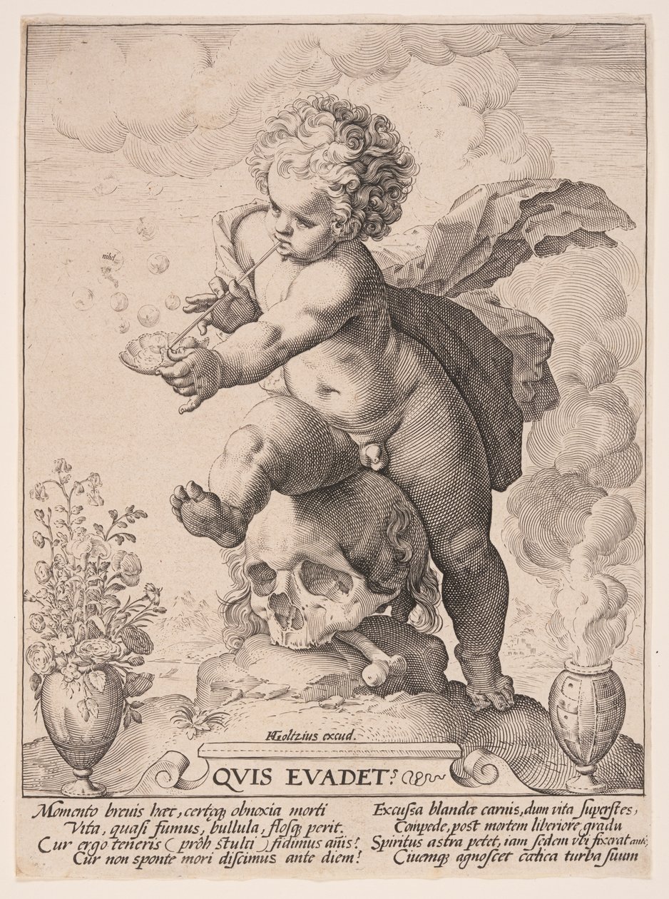 Alegoria da Transitoriedade (Quis Evadet) de Hendrick Goltzius