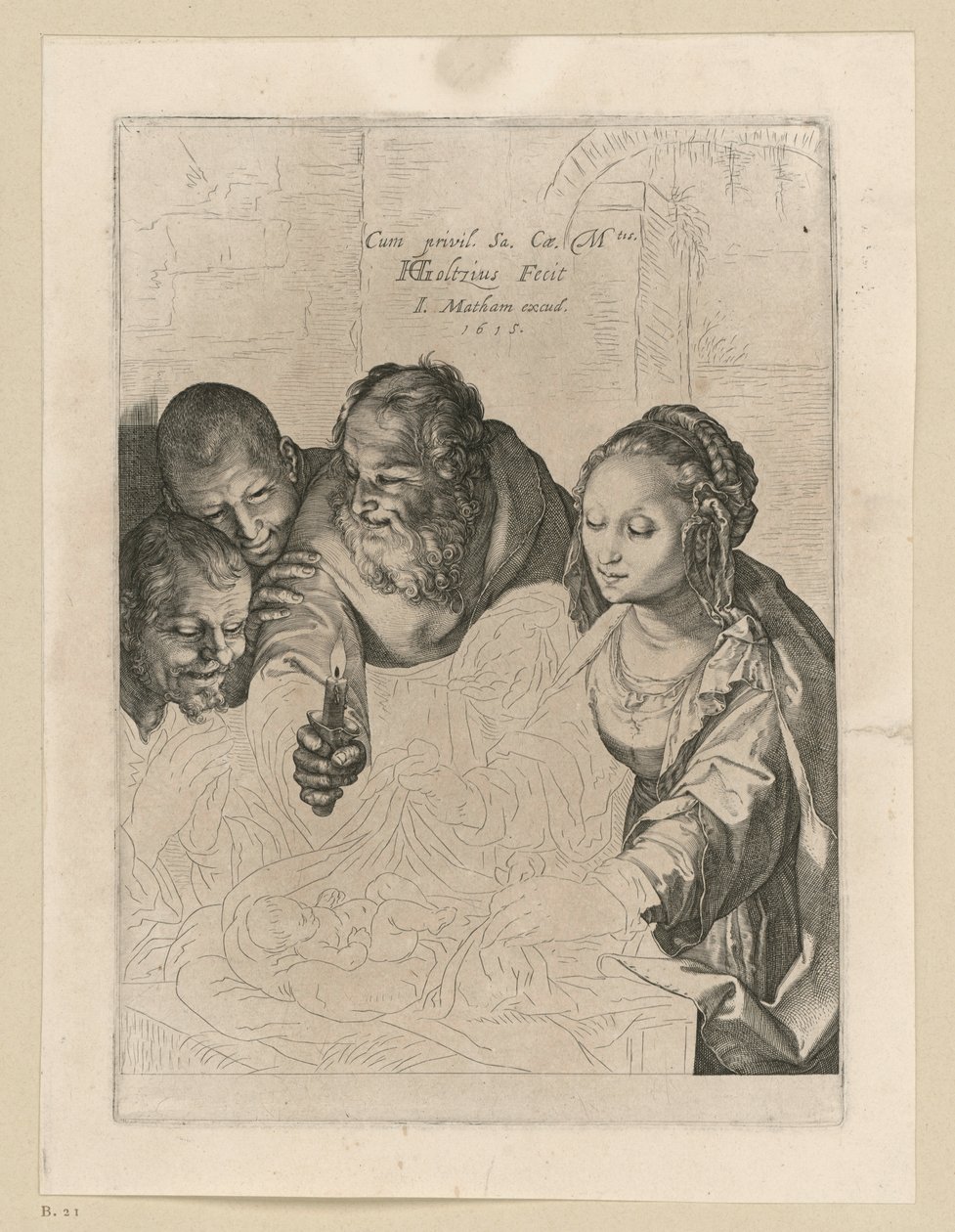 Adoração dos pastores, 5.º estado de Hendrick Goltzius
