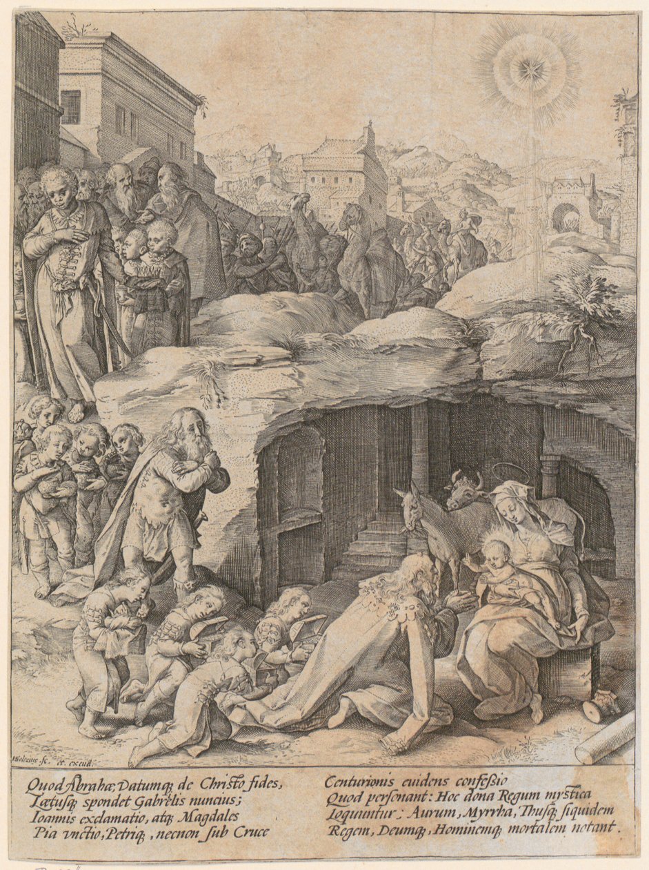 Adoração dos Reis Magos de Hendrick Goltzius