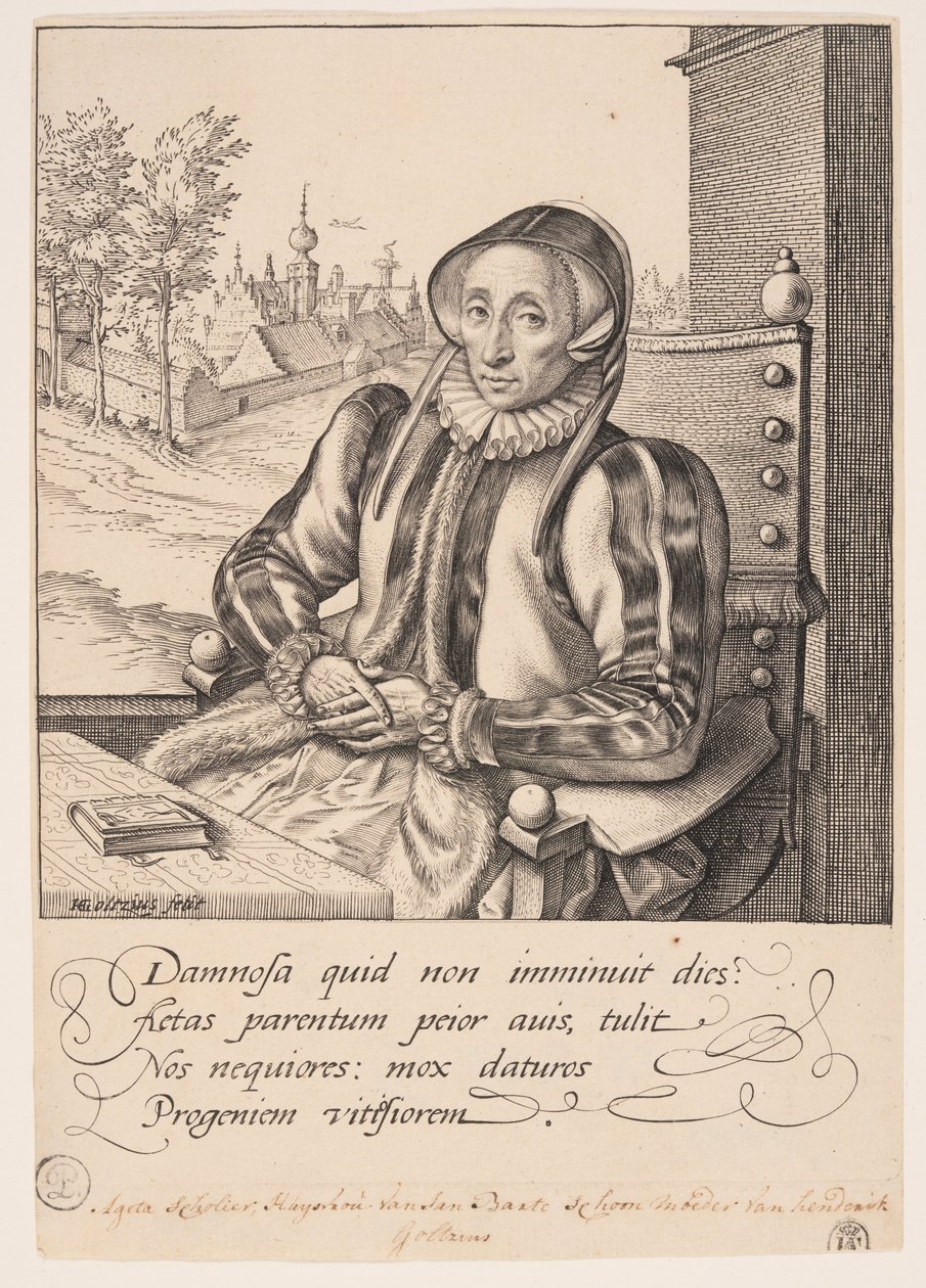 Anna Fullings, Mãe do Artista de Hendrick Goltzius