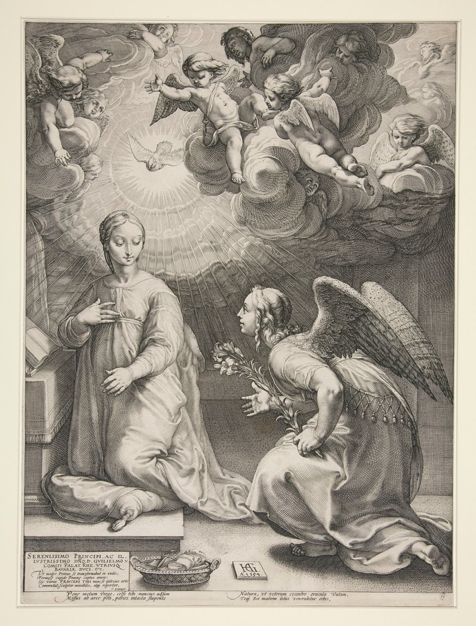 Anunciação de Hendrick Goltzius