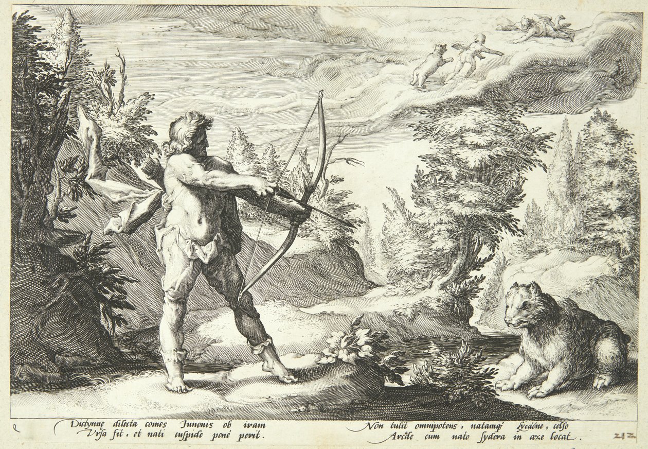 Arcas preparado para matar sua mãe de Hendrick Goltzius