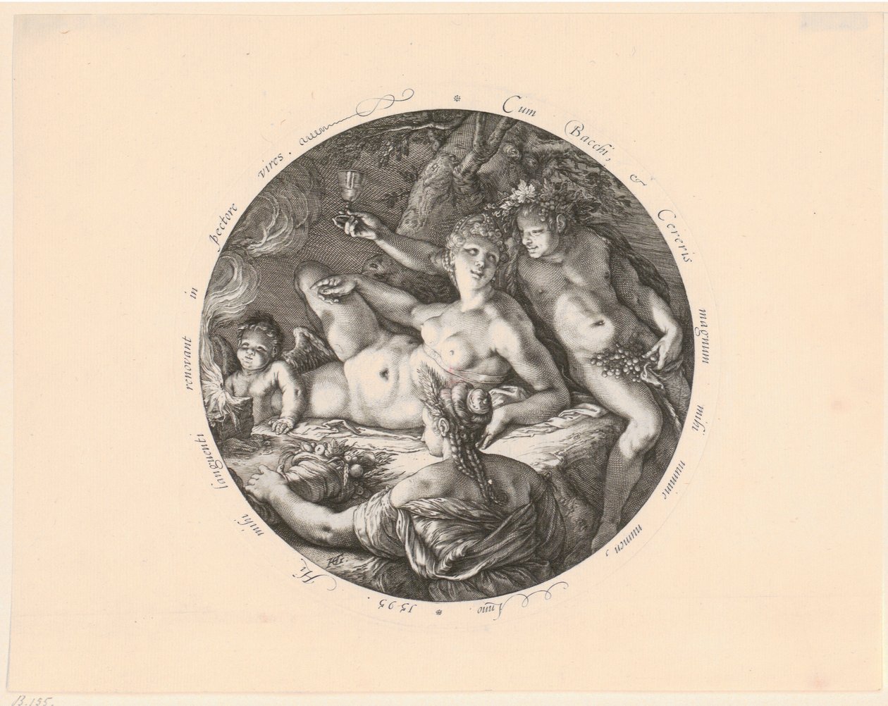 Baco, Ceres e Vénus de Hendrick Goltzius