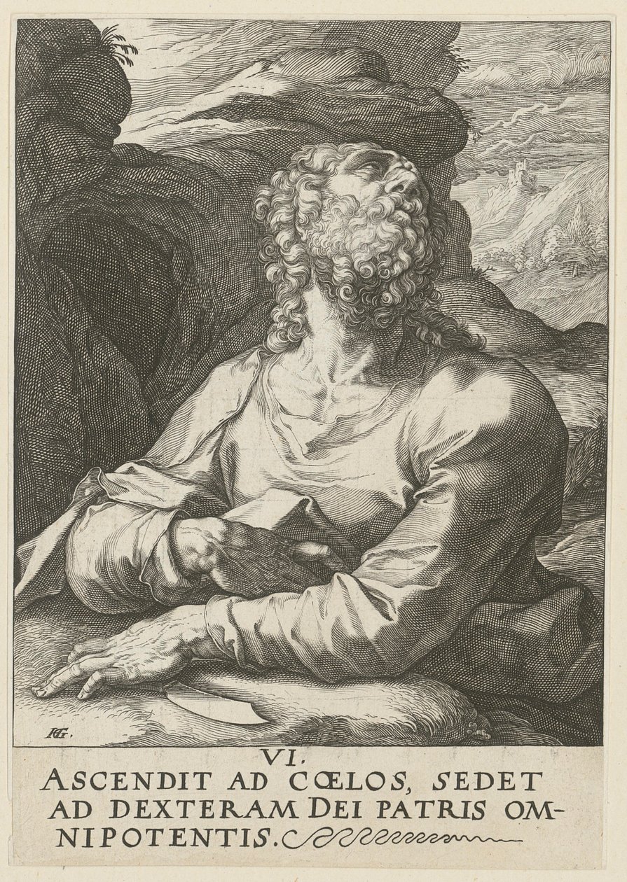 Bartolomeu, folha 6 da série «Cristo, os doze apóstolos e Paulo» de Hendrick Goltzius