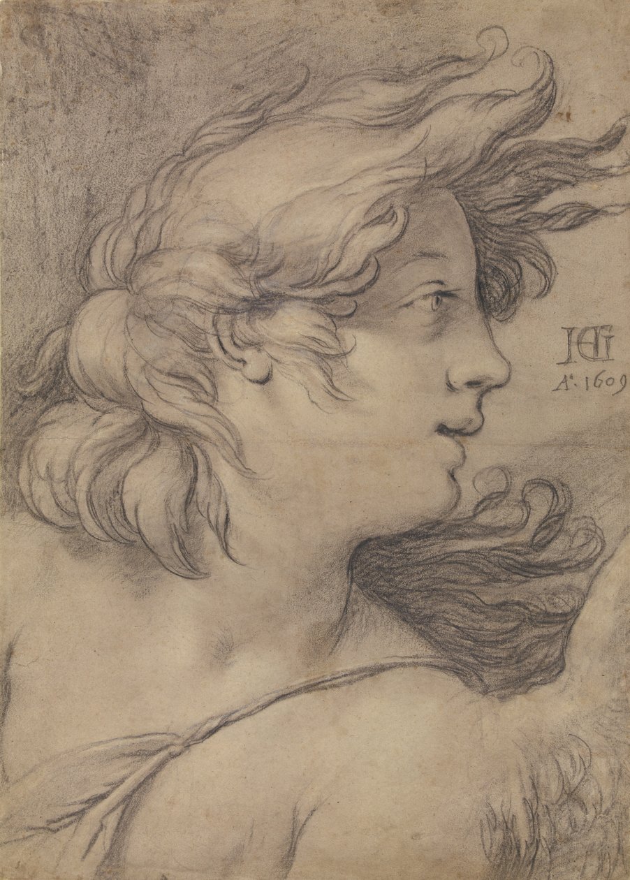 Busto de um anjo de Hendrick Goltzius