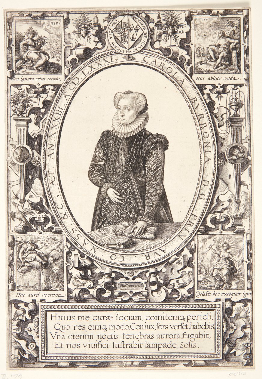 Charlotte de Bourbon de Hendrick Goltzius