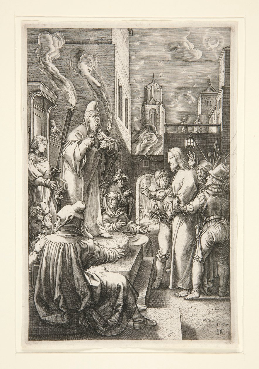 Cristo antes de Caifás de Hendrick Goltzius