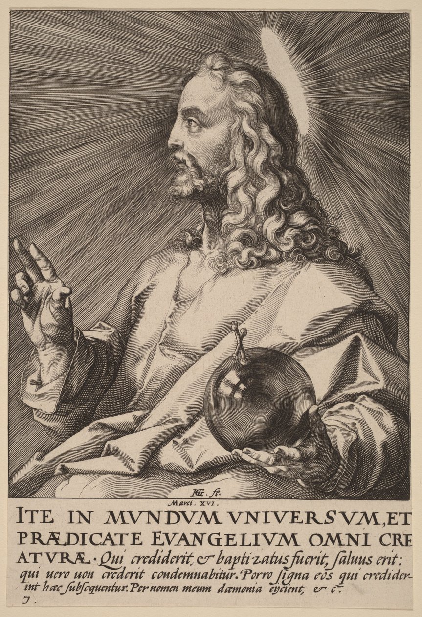 Cristo como Salvator Mundi de Hendrick Goltzius