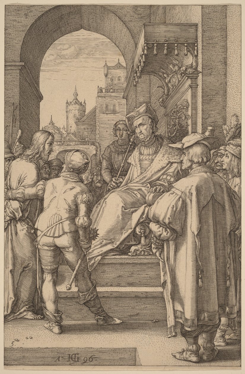 Cristo perante Pilatos de Hendrick Goltzius