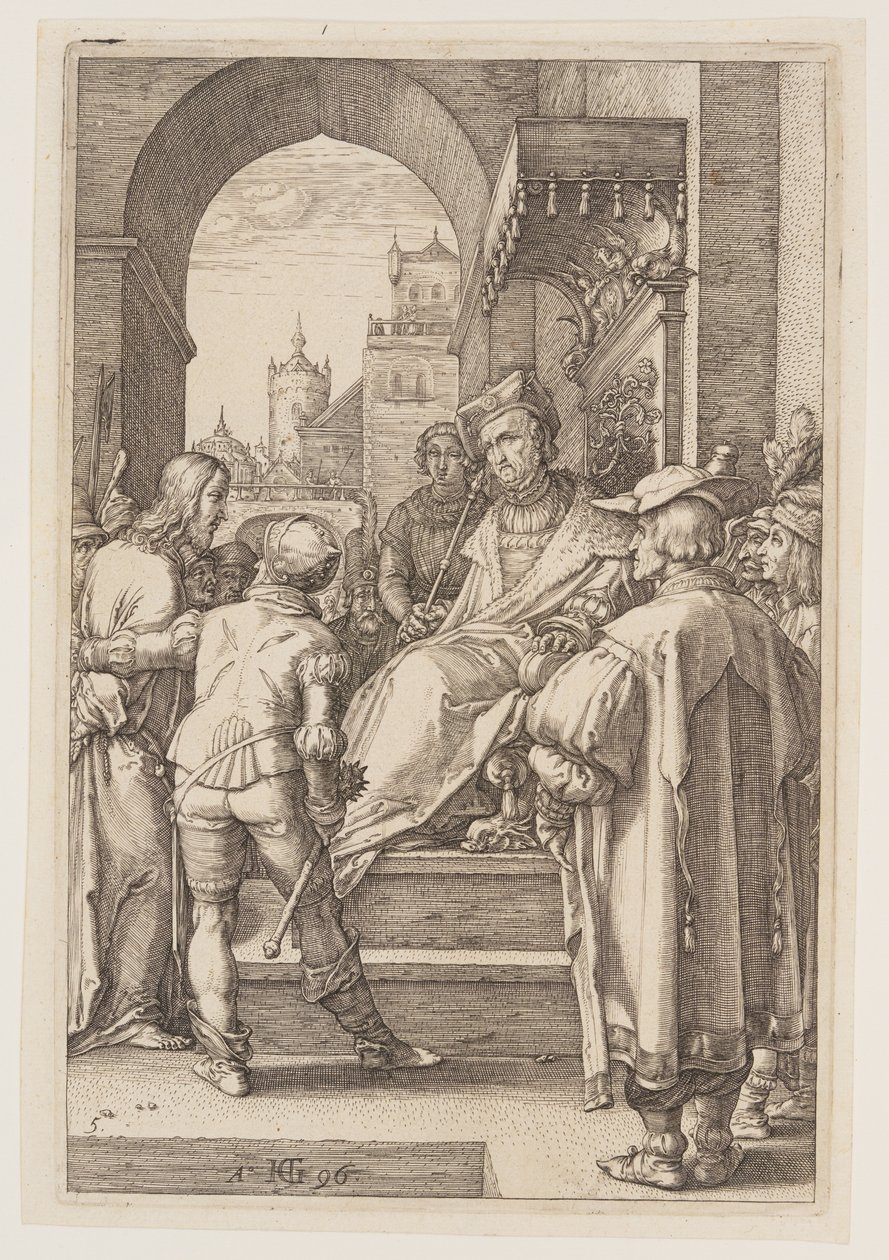 Cristo perante Pilatos, de A Paixão de Hendrick Goltzius