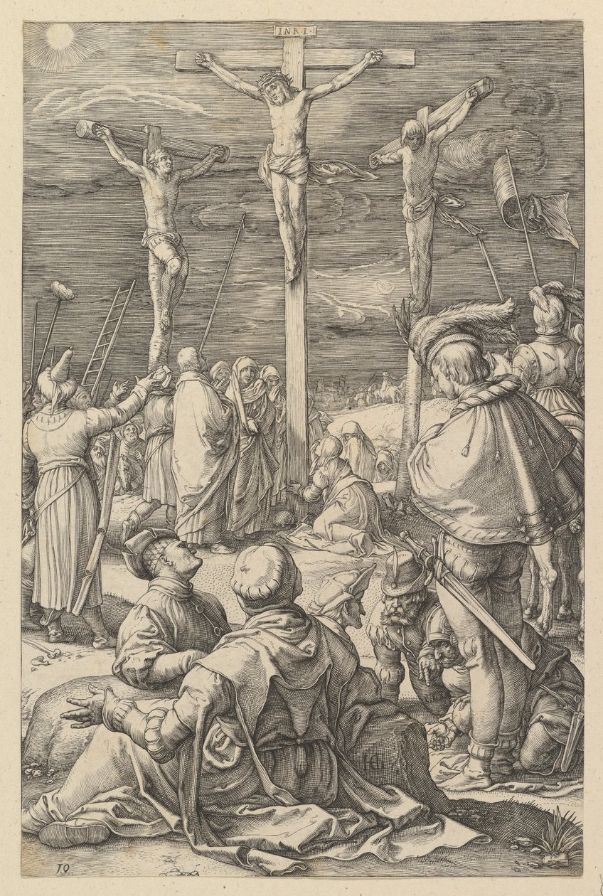 Cristo na cruz, de «A Paixão de Cristo» de Hendrick Goltzius