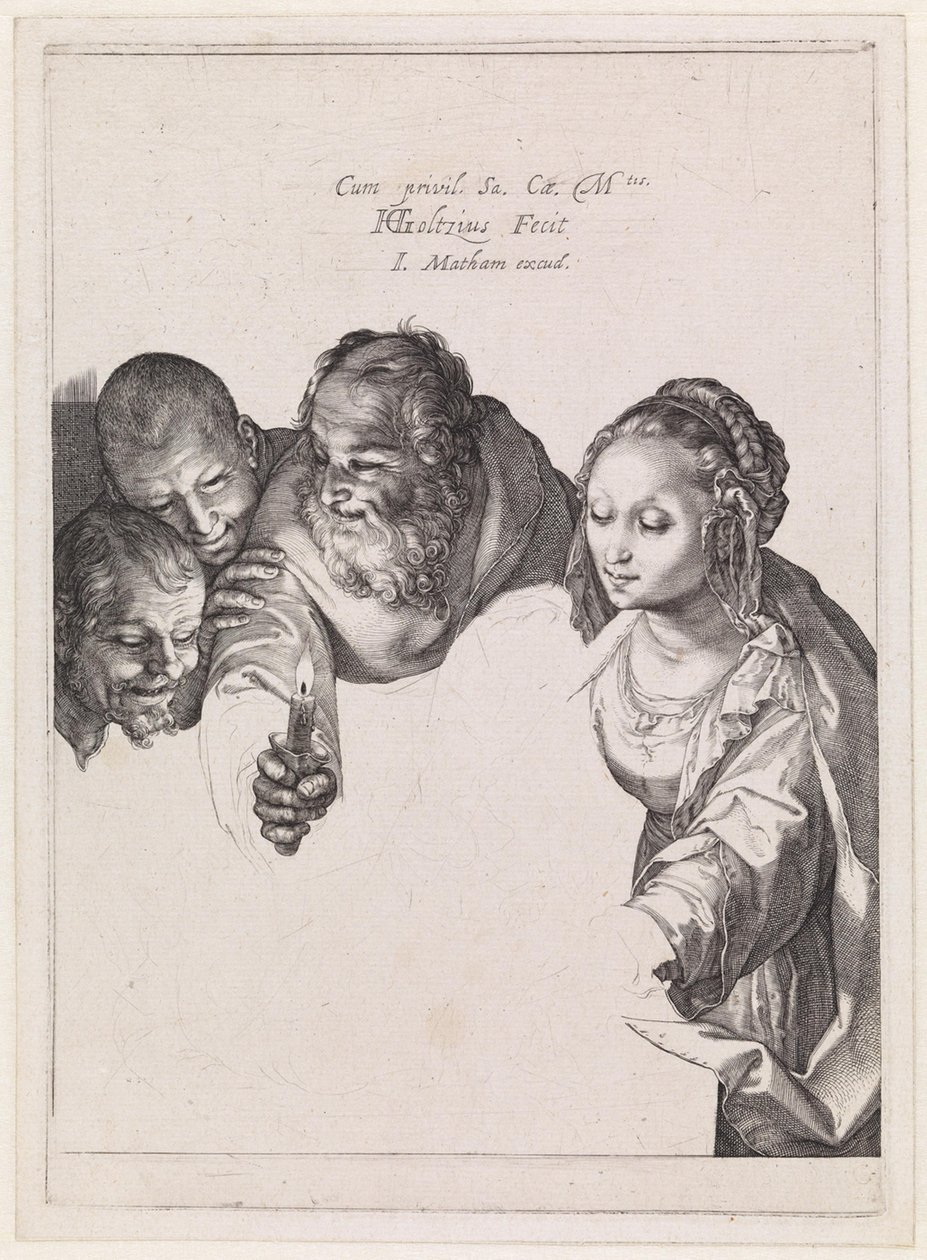 A adoração dos pastores de Hendrick Goltzius