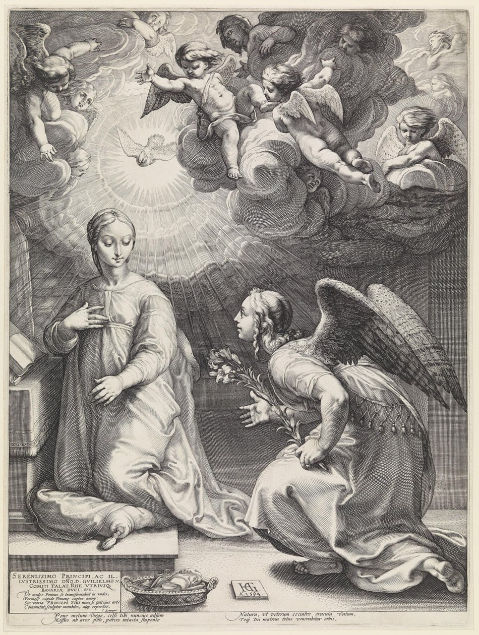 A Anunciação de Hendrick Goltzius