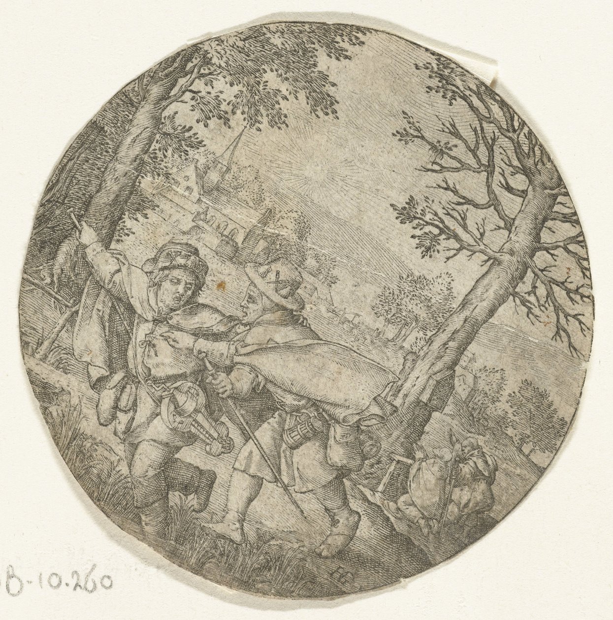 O cego que conduz o cego de Hendrick Goltzius