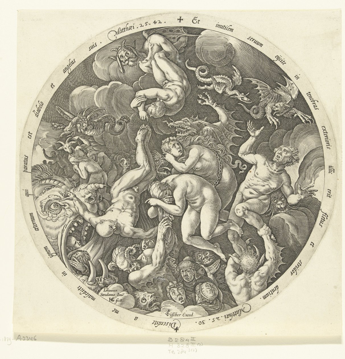 Os amaldiçoados entram no inferno
O Juízo Final (título da série) de Hendrick Goltzius