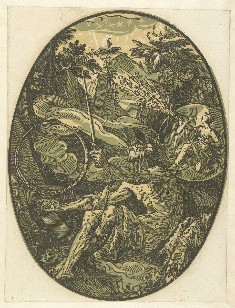 Demogorgon na Caverna da Eternidade
Deuses e deusas (título da série) de Hendrick Goltzius