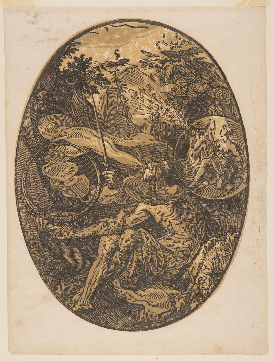 Demogorgon na Caverna da Eternidade, de The Deities de Hendrick Goltzius