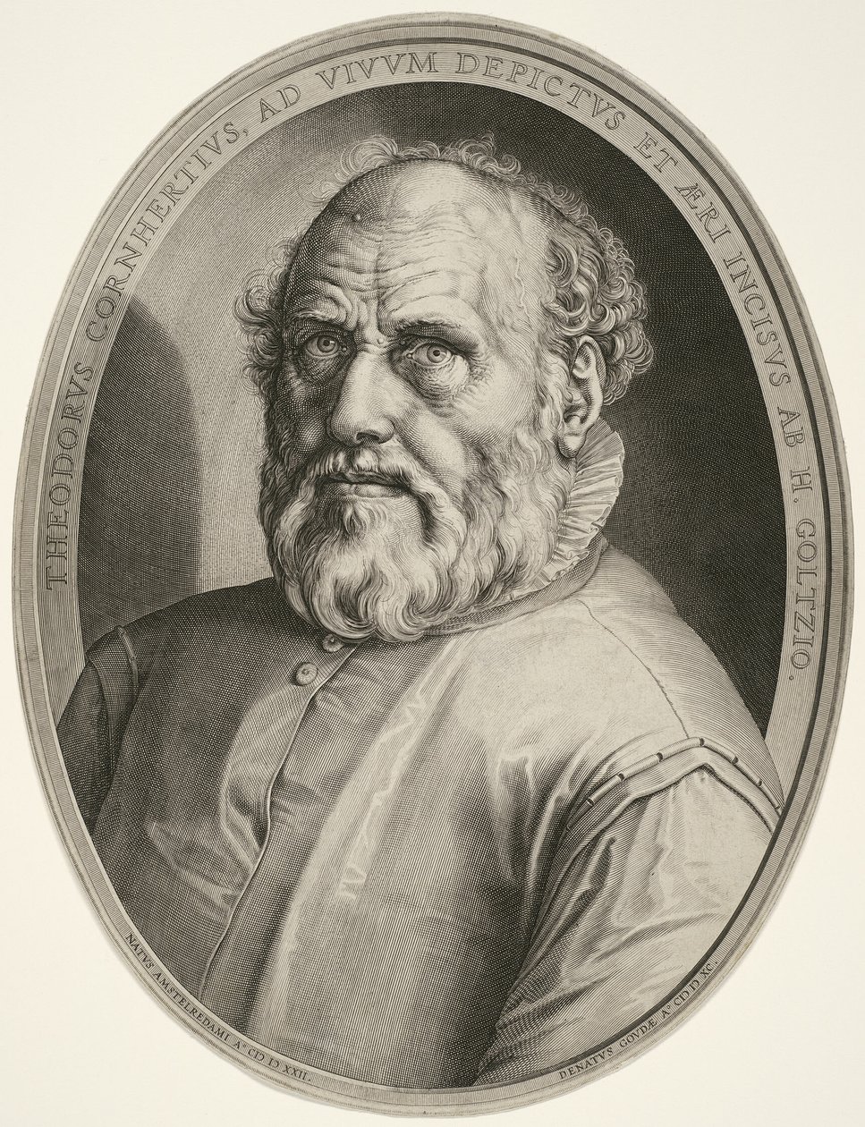 Dirck Volckertsz. Coornhert (sem moldura) de Hendrick Goltzius