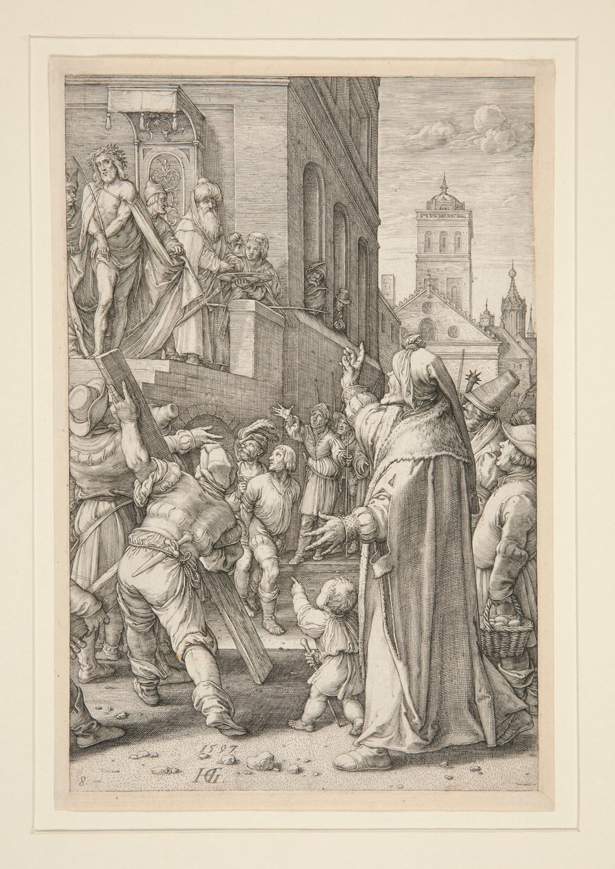 Ecce Homo, de A Paixão, nº 8 de uma série de 12 gravuras de Hendrick Goltzius