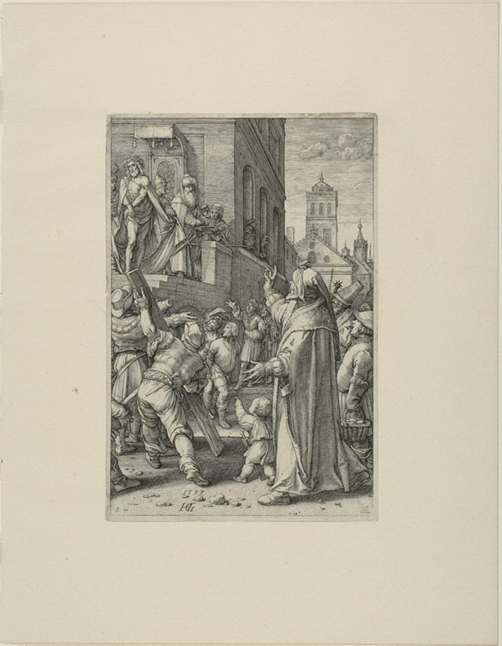 Ecce Homo, placa oito da Paixão de Cristo de Hendrick Goltzius