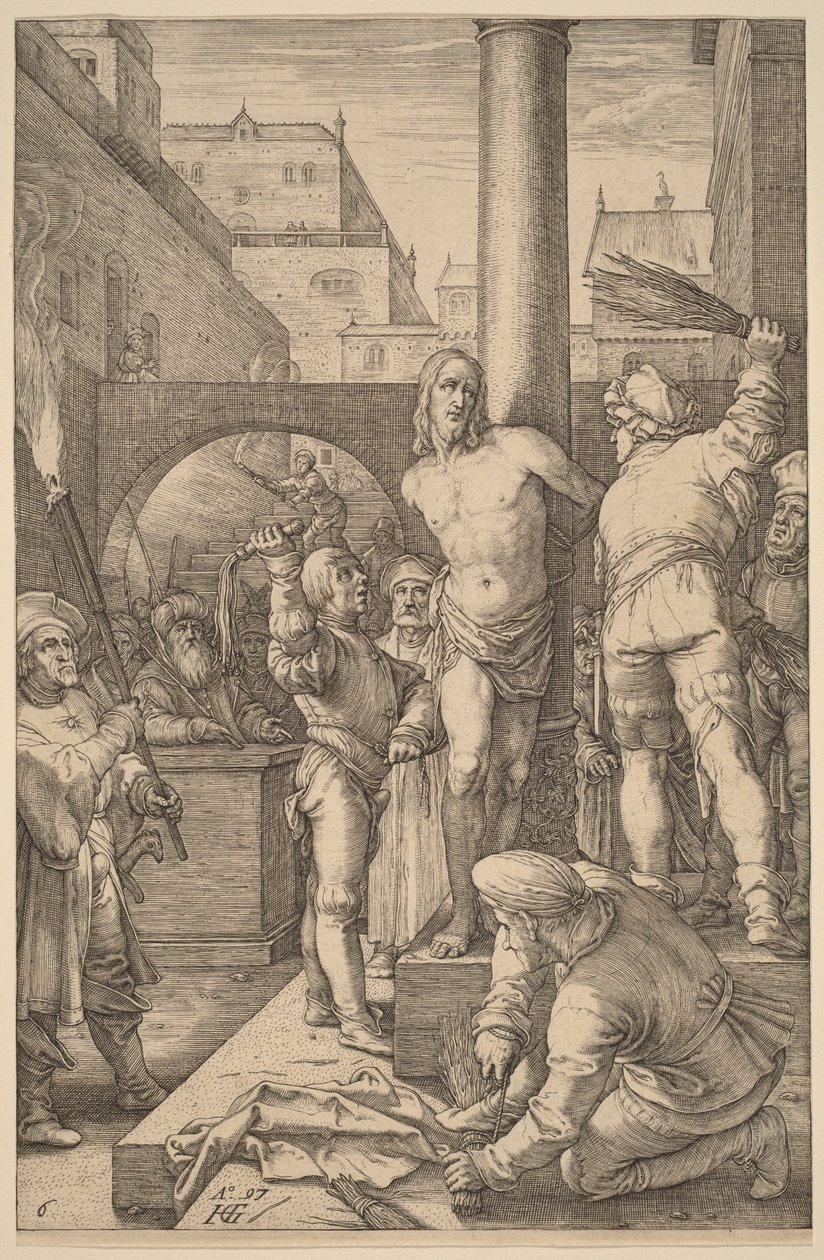 A flagelação de Cristo de Hendrick Goltzius
