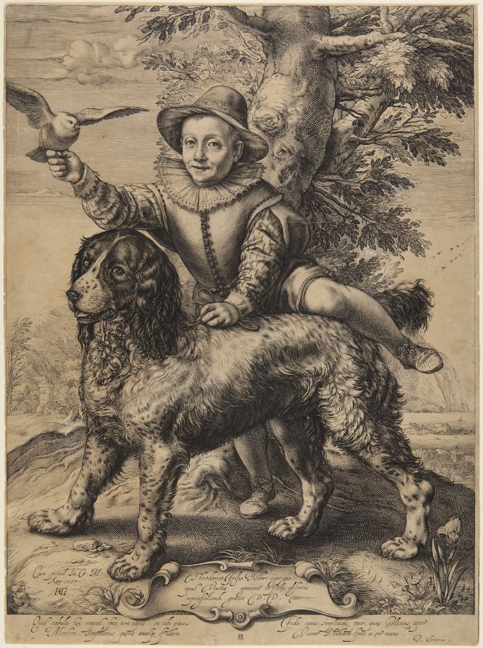 Frederick de Vries com o cão de Goltzius de Hendrick Goltzius