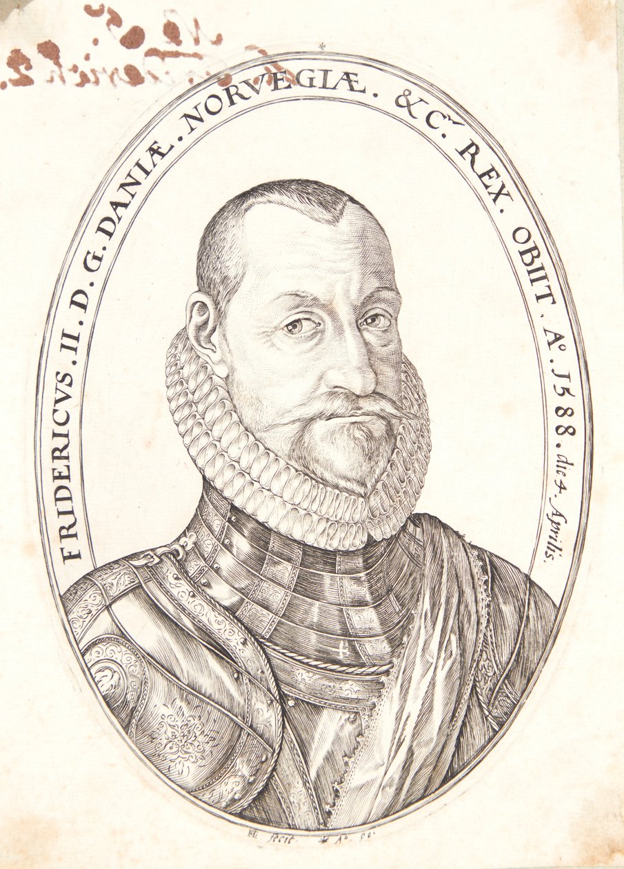 Frederico II, rei da Dinamarca e da Noruega de Hendrick Goltzius
