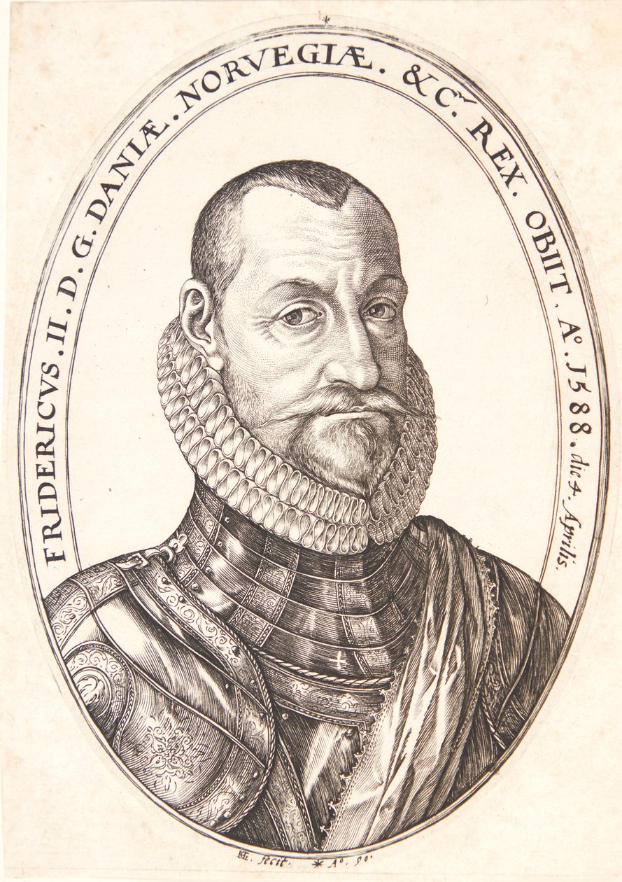 Frederico II, rei da Dinamarca e da Noruega de Hendrick Goltzius