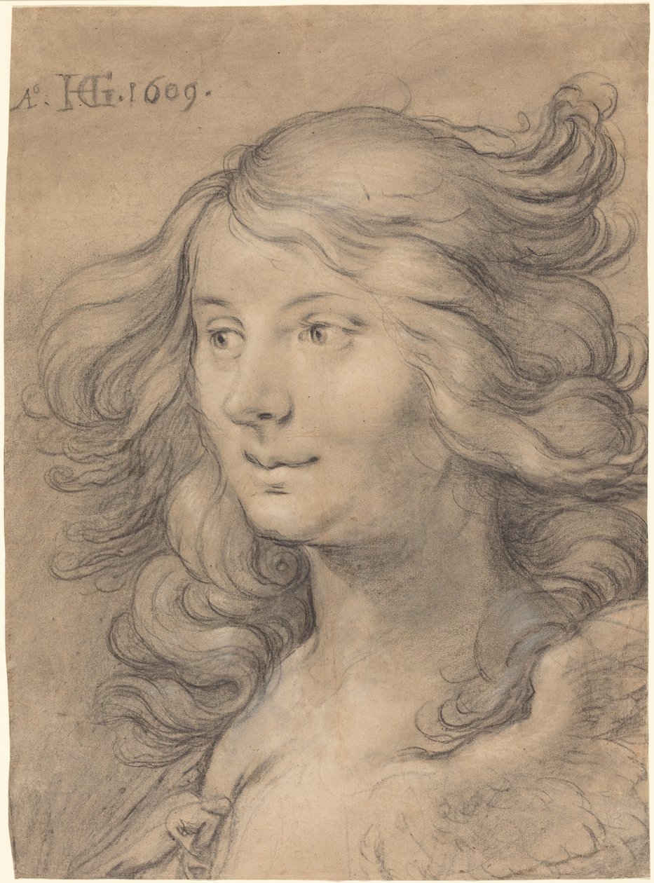 Cabeça de uma sereia de Hendrick Goltzius