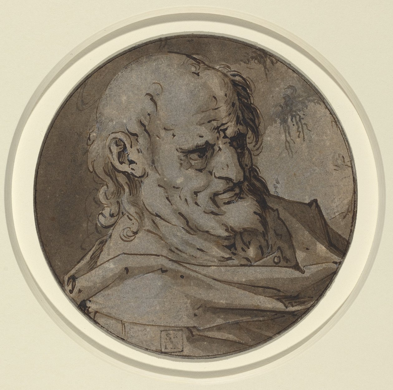 Cabeça de um apóstolo de Hendrick Goltzius