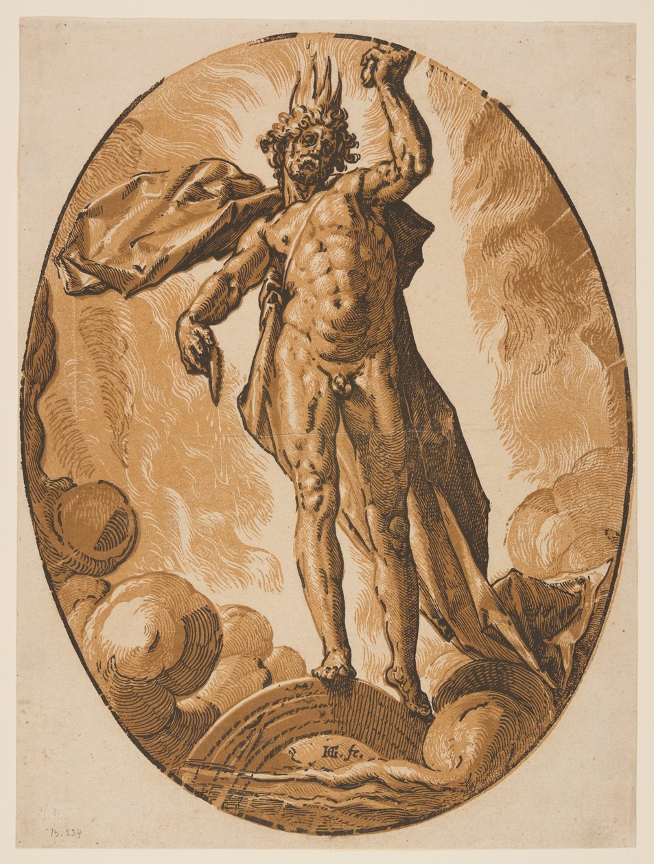 Helios, de The Deities de Hendrick Goltzius