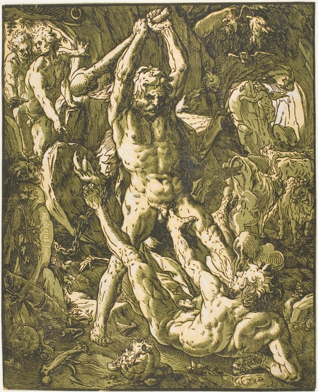 Hércules Matando Cacus de Hendrick Goltzius