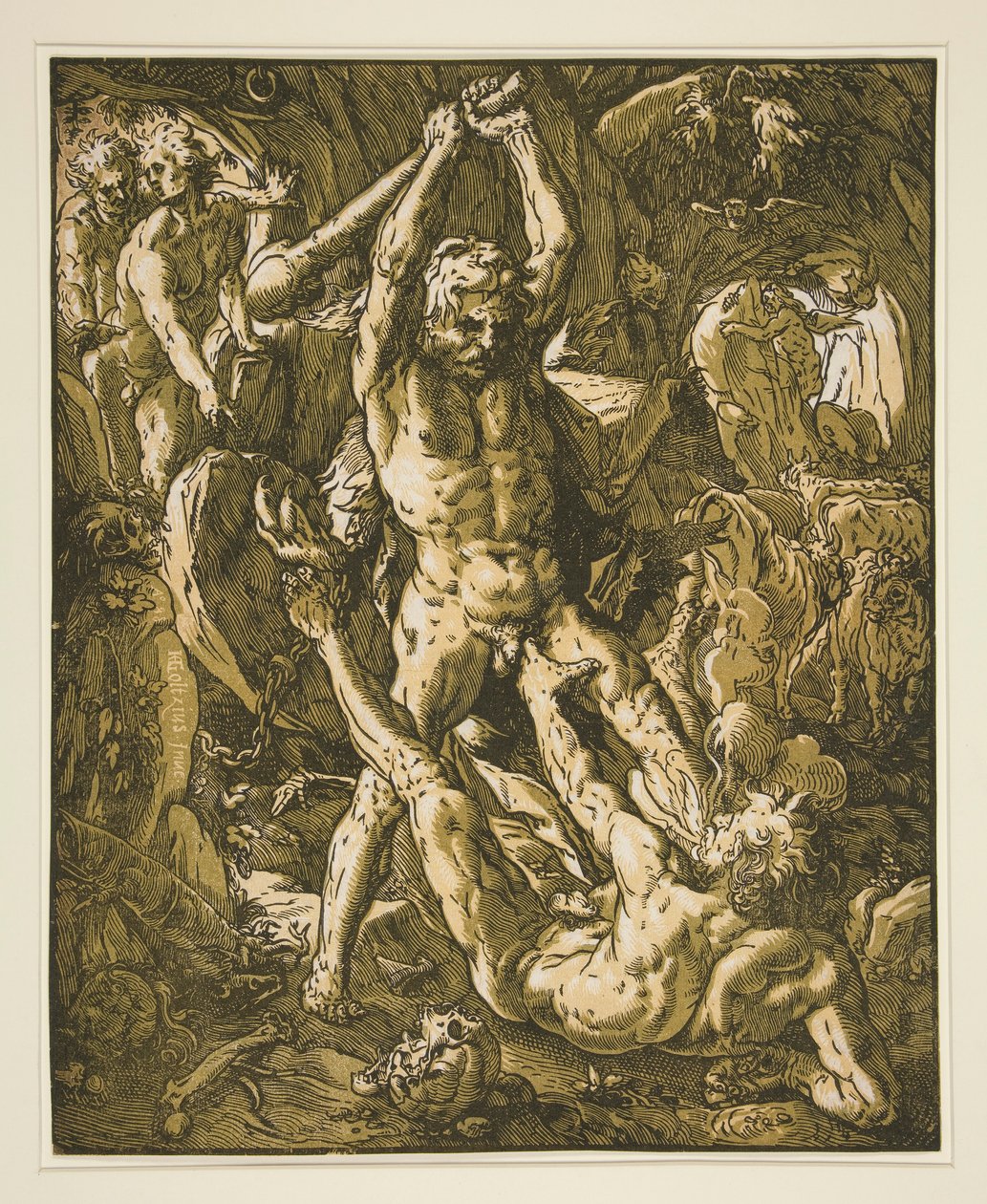 Hércules Killing Cacus de Hendrick Goltzius
