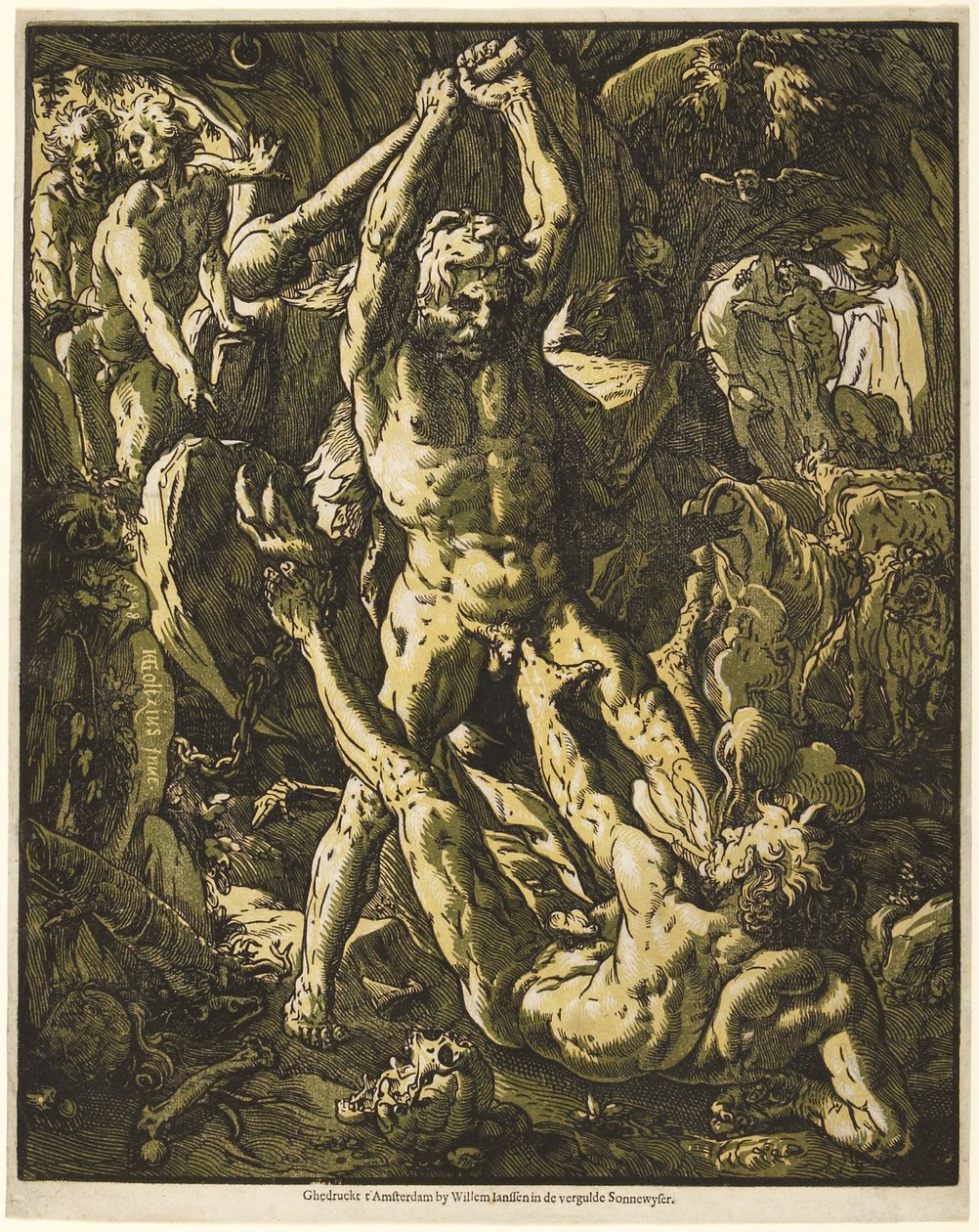 Hércules matando Caco de Hendrick Goltzius