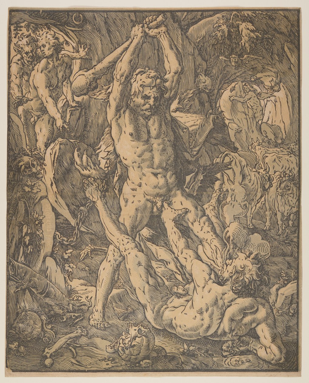 Hércules e Caco de Hendrick Goltzius