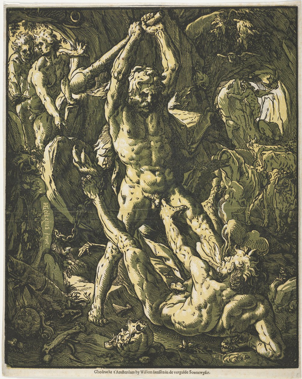 Hércules e Caco de Hendrick Goltzius