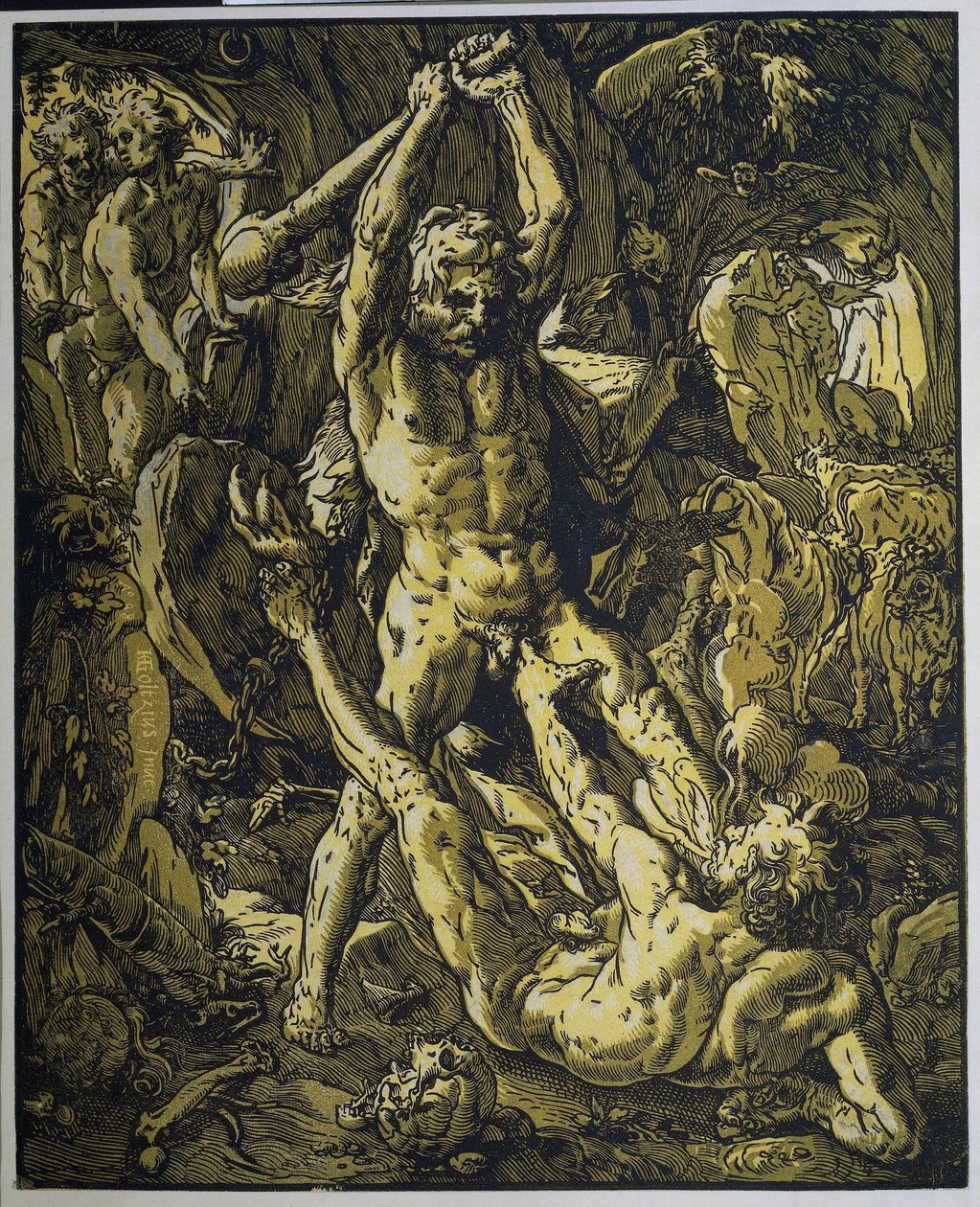 Hércules em Cacus de Hendrick Goltzius