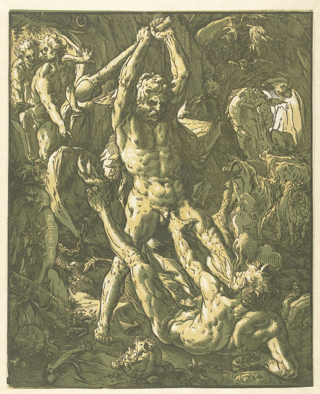 Hércules em Cacus de Hendrick Goltzius