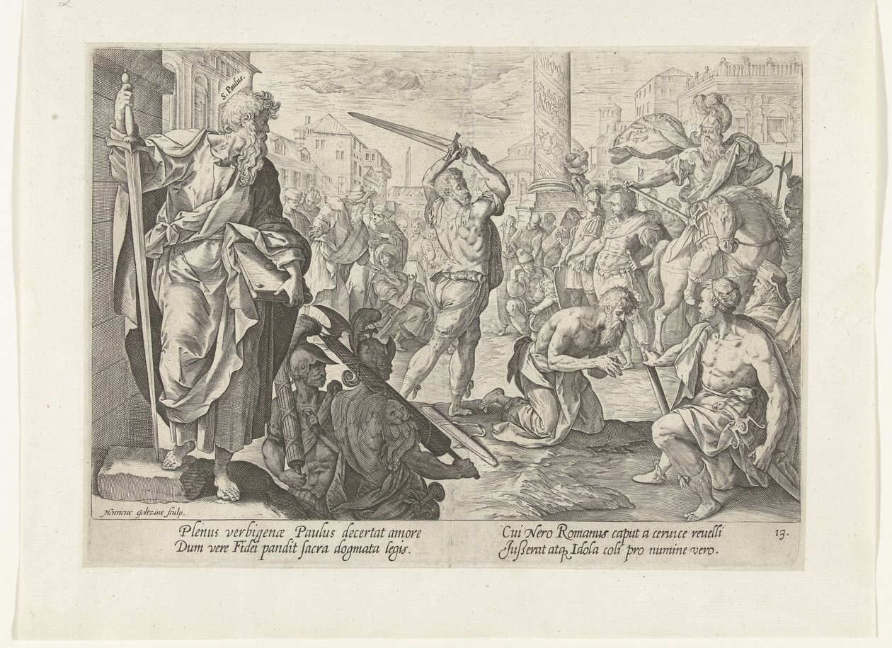 O martírio de Paulo
O martírio de (Cristo e?) os apóstolos (título da série) de Hendrick Goltzius