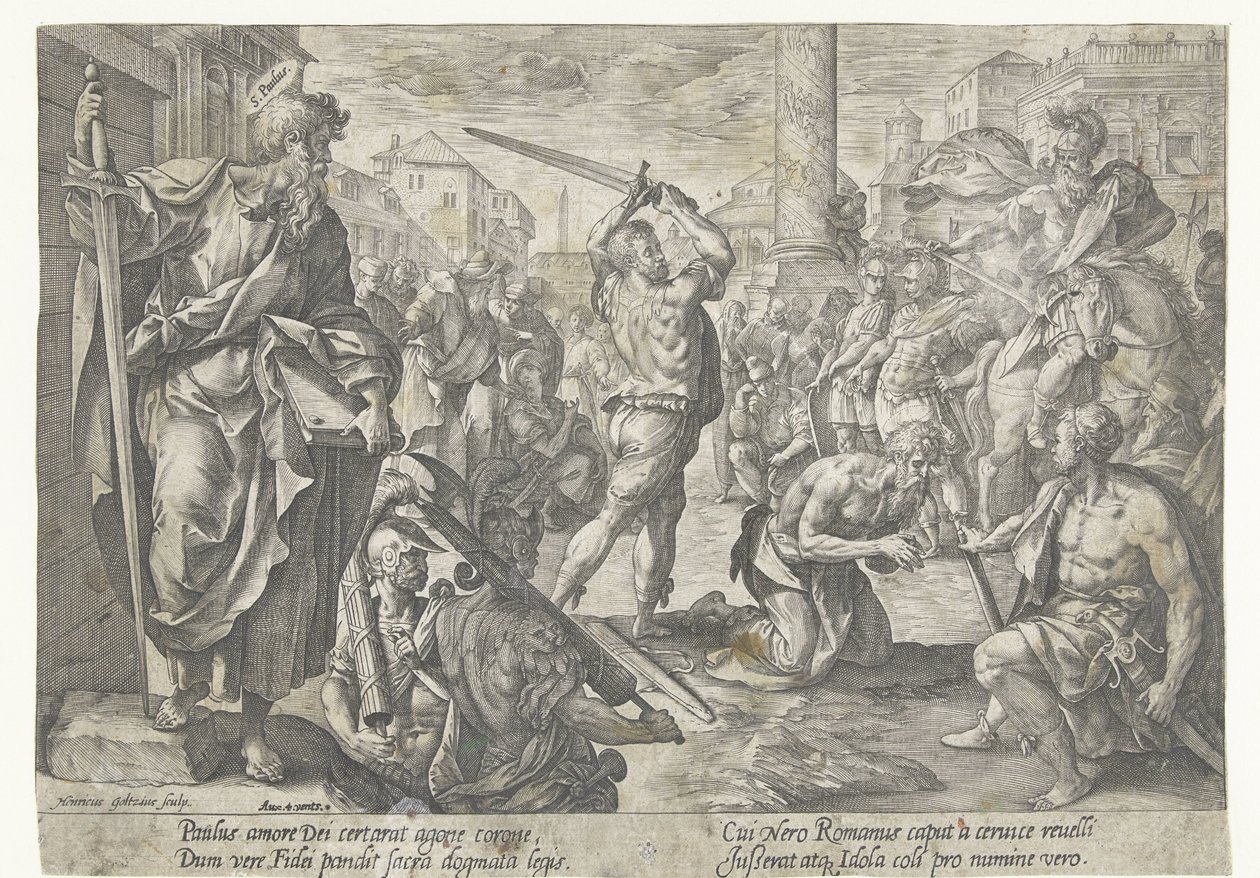 O martírio de Paulo
O martírio de Cristo e os apóstolos (título da série) de Hendrick Goltzius