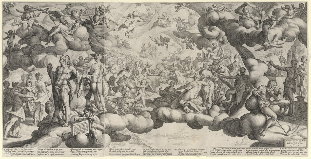 O casamento de Amor e Psique de Hendrick Goltzius