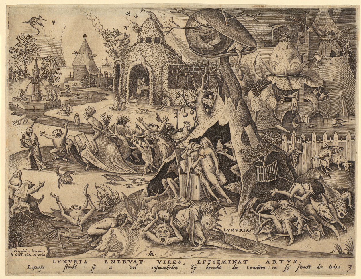 Horácio Cocles, prancha 2 da série «Heróis romanos» de Hendrick Goltzius