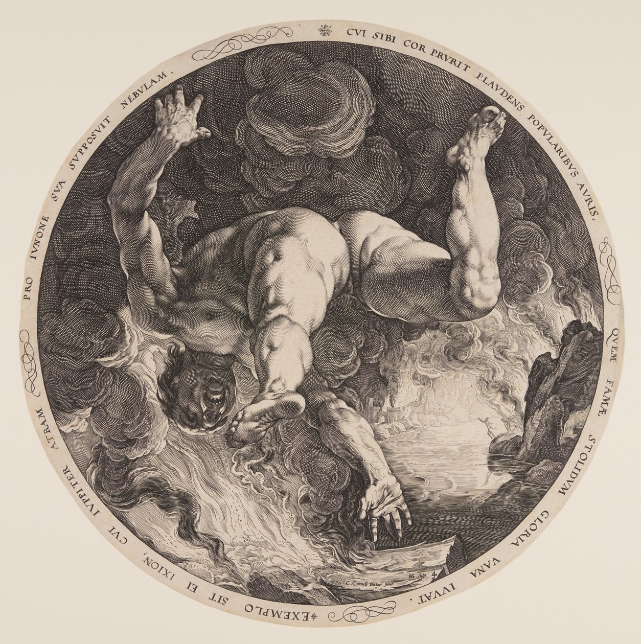 Ixion, de Os Quatro Desgraçados de Hendrick Goltzius