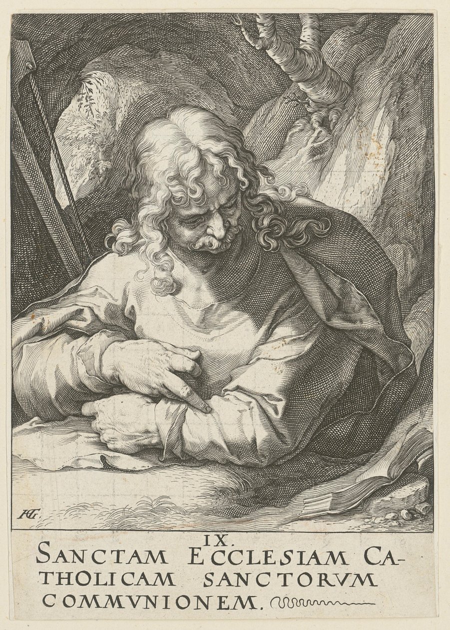 Tiago, o Menor, folha 10 da série «Cristo, os doze apóstolos e Paulo» de Hendrick Goltzius