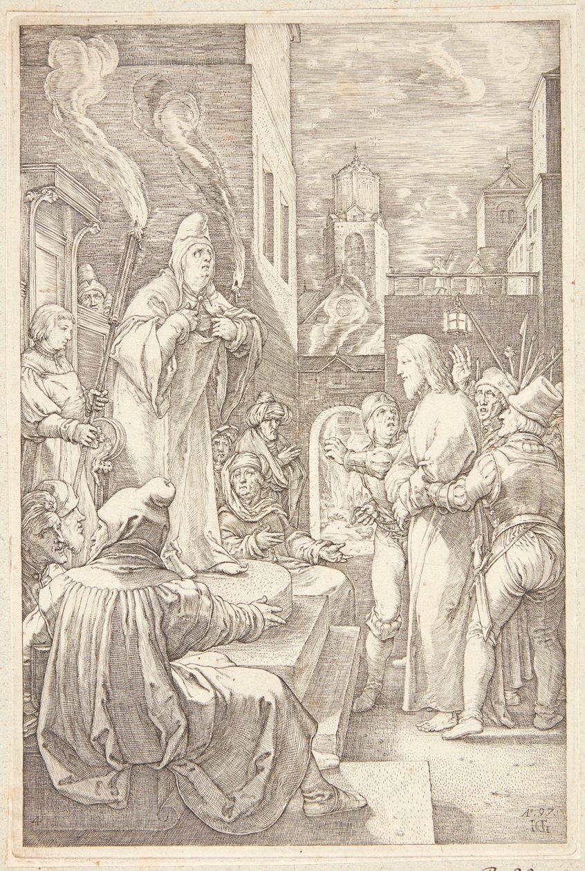 Jesus perante o Conselho de Hendrick Goltzius