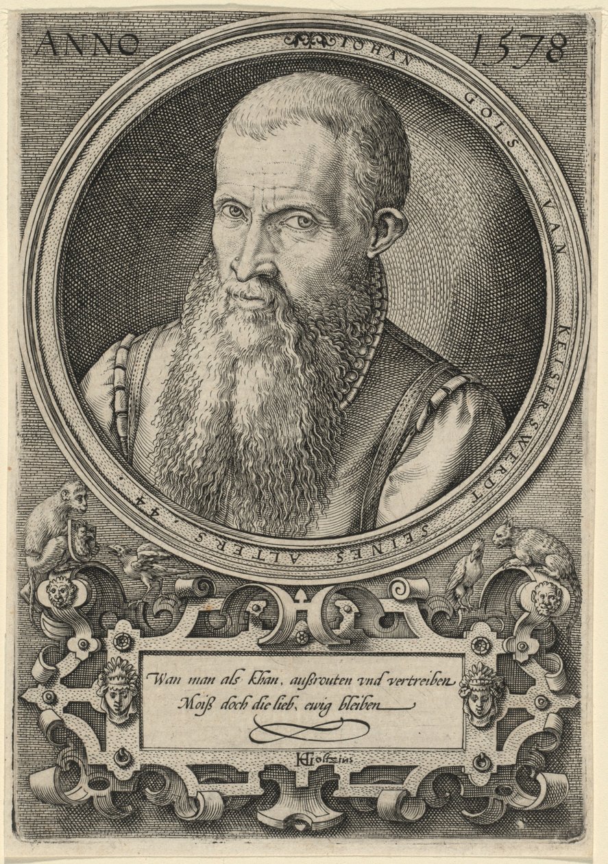 Johan Gols [O pai do artista] de Hendrick Goltzius