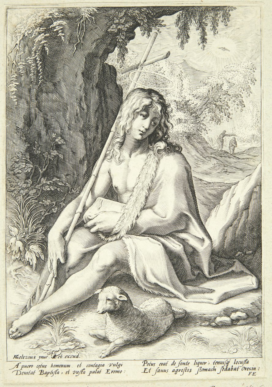 João Batista no deserto de Hendrick Goltzius