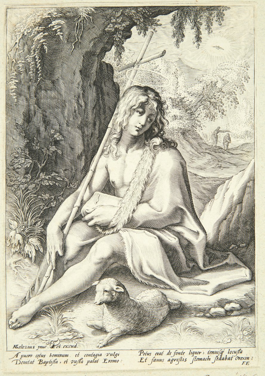 João Batista no deserto de Hendrick Goltzius